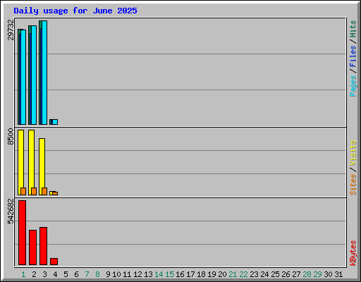 Daily usage for June 2025