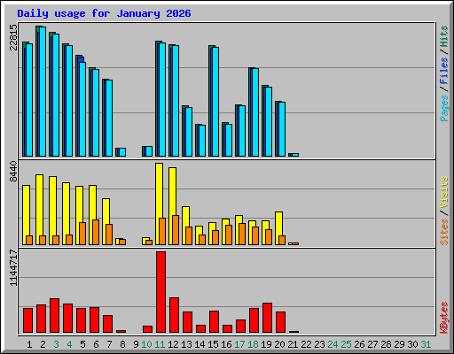 Daily usage for January 2026