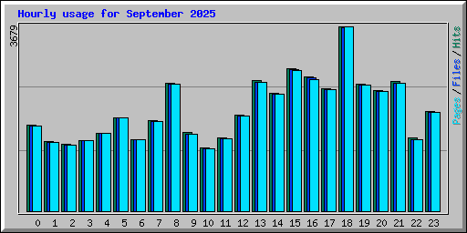 Hourly usage for September 2025