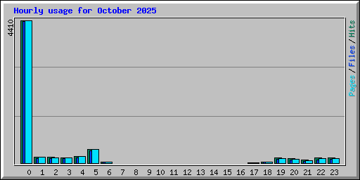 Hourly usage for October 2025